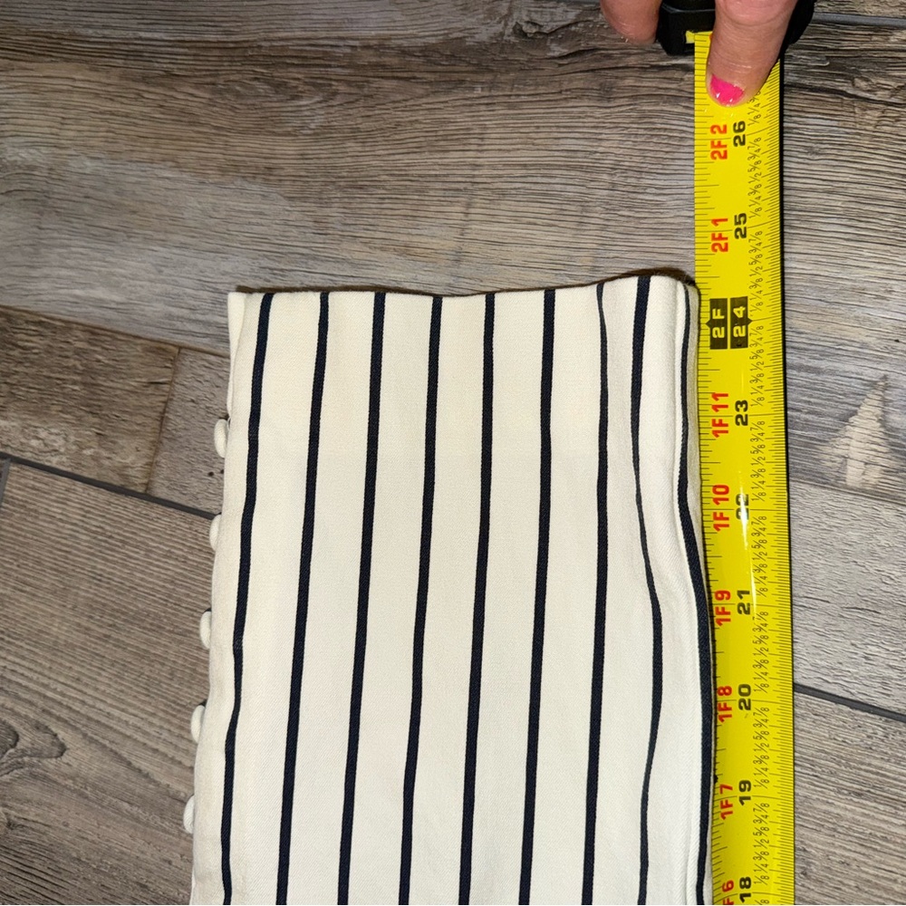 Anthropologie Size 4 EUC Striped Cream and Black Pants - Picture 7 of 8